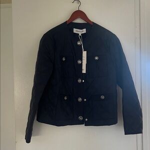 Veronica Beard Navy Quilted Jacket